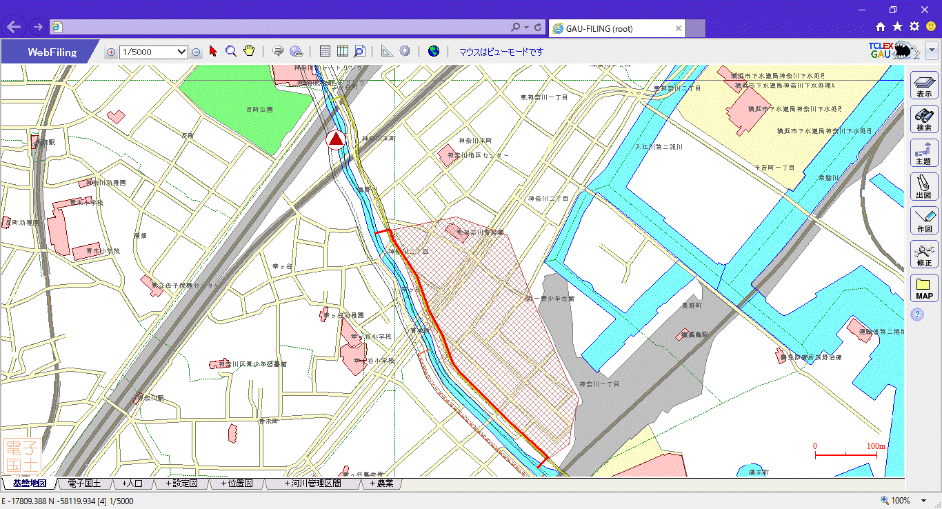 河川情報システム画面
