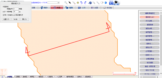 横断図線作図